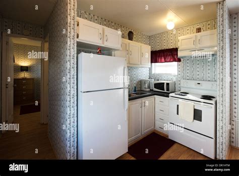 Mobile Home Interior. This is a renovated FEMA trailer salvaged from Stock Photo: 65804164 - Alamy