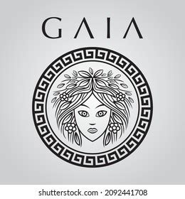 Greek Goddess Gaia Logo Design Stock Vector (Royalty Free) 2092441708 ...