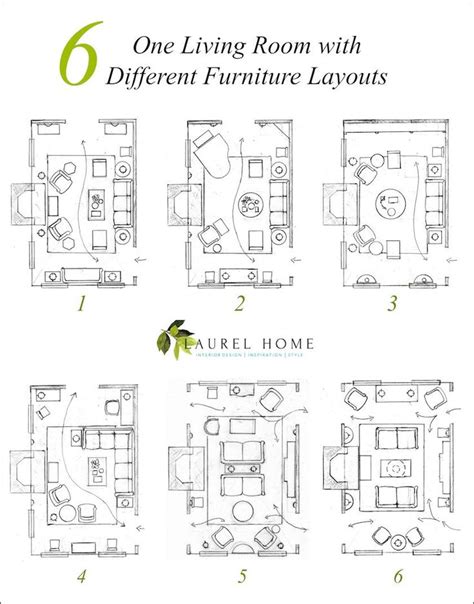 the floor plan for a living room with different furniture layouts, including two couches and