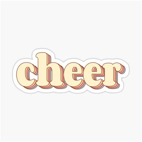 "Cheer Word Art" Sticker by Arexus | Redbubble