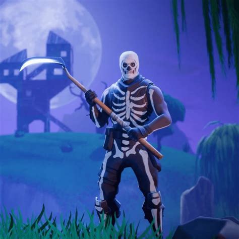 an animated skeleton holding a baseball bat in front of a full moon and ...