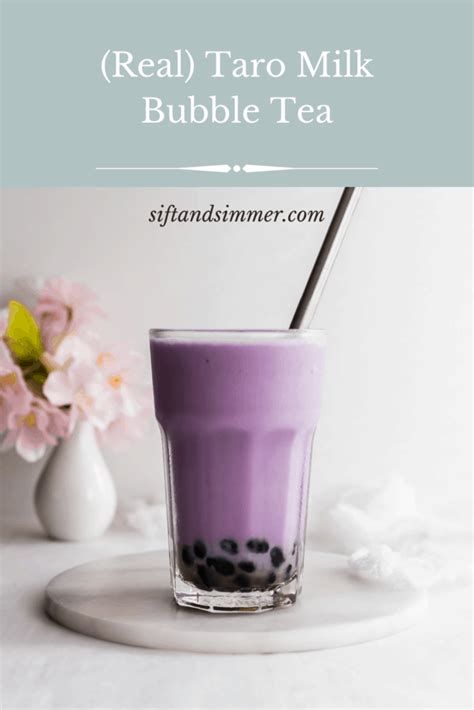 Real Taro Milk Bubble Tea | Sift & Simmer