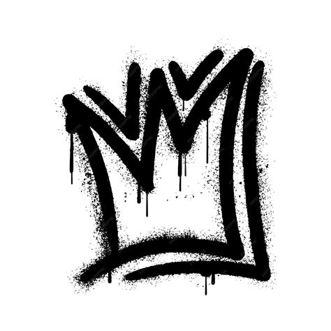 Premium Vector | Crown sprayed in graffiti style vector illustration