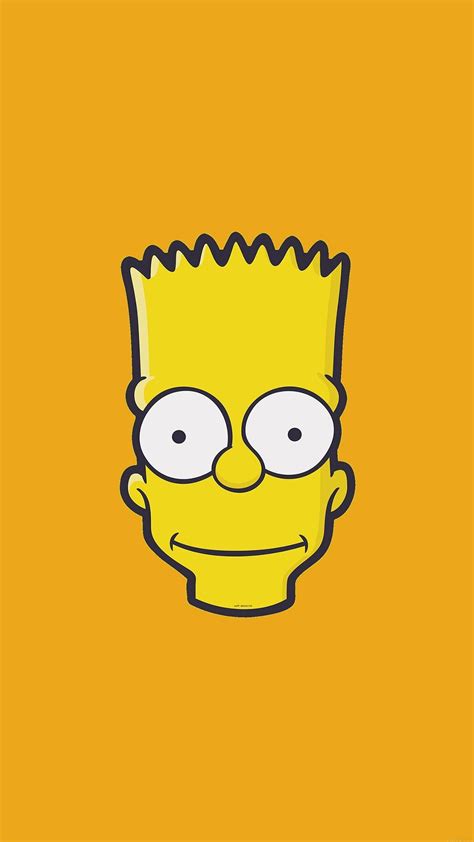 Bart Simpson Face Illust Art Yellow Minimal Simple Iphone intended for The Most The Simpsons ...