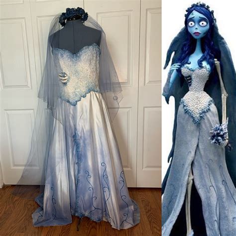 Corpse Bride Emily Handmade Cosplay Costume - Etsy | Corpse bride costume, Corpse bride dress ...