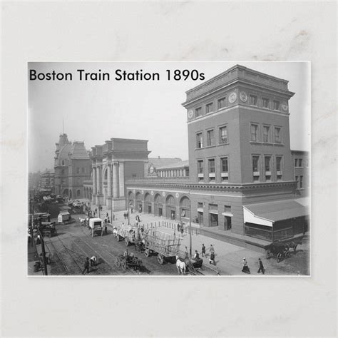 Boston Train Station 1890s Postcard