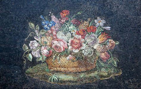 Ancient roman mosaic floral decoration | Stock Photo | Colourbox