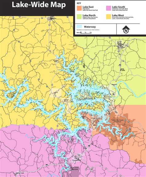 Large detailed map of Lake of the Ozarks