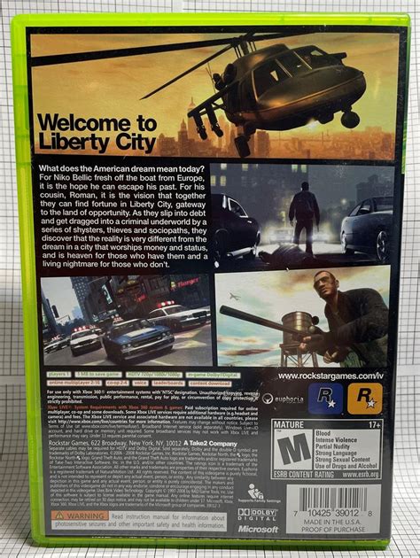 Grand Theft Auto IV (Microsoft XBOX 360) GTA 4 – GeekGearStore