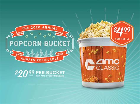 AMC 2020 Popcorn Bucket - Movie Theater Prices