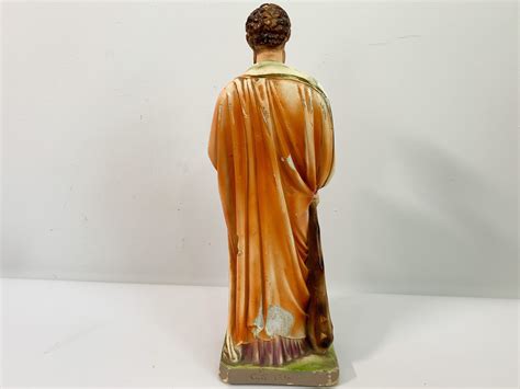 Vintage Statue of St. Paul the Apostle - 13 1/2 Tall Chalkware Columbia Statuary Shabby Chic ...