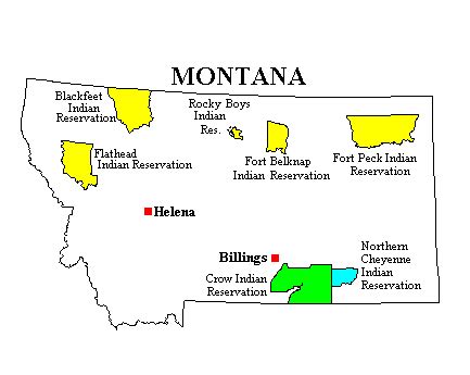 Montana Indian Reservations - Share Map