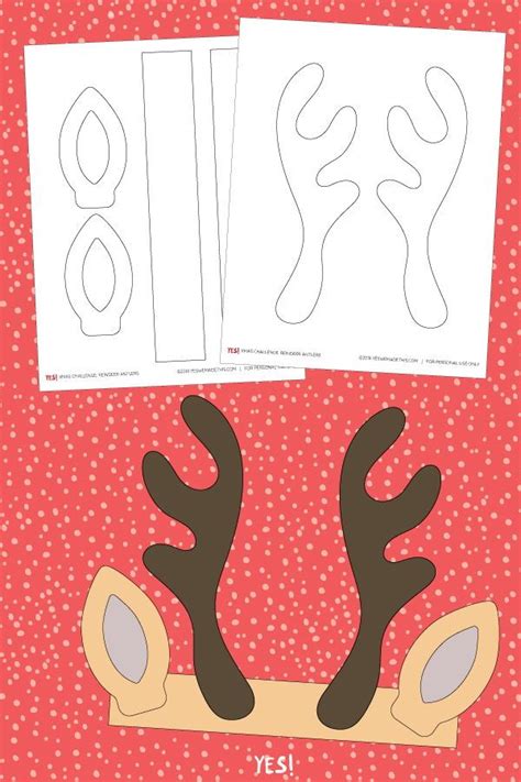 Printable Reindeer Antler Template - YES! we made this | Headband ...