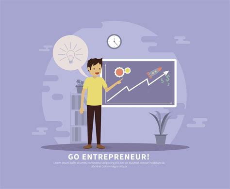 Entrepreneur Presentation Illustration Vector Art & Graphics | freevector.com