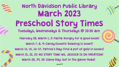 March 2023 Preschool Story Time, North Davidson Public Library, Lexington, 28 February 2023 ...
