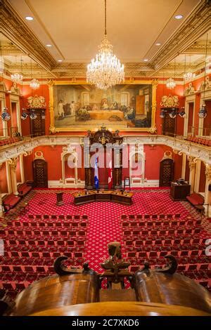 Senate chamber in the Quebec national assembly building, Quebec City ...