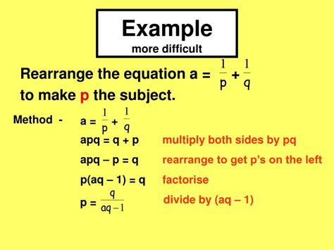 PPT - Rearranging Equations PowerPoint Presentation, free download - ID ...