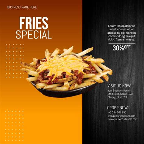 fries menu Template | PosterMyWall