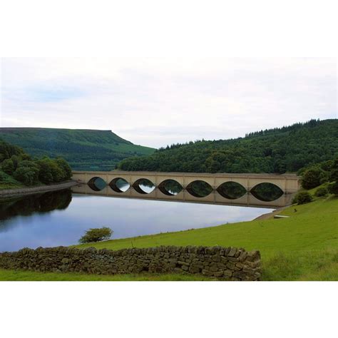 Bridge Ladybower Reservoir Peak District Reservoir-20 Inch By 30 Inch Laminated Poster With ...