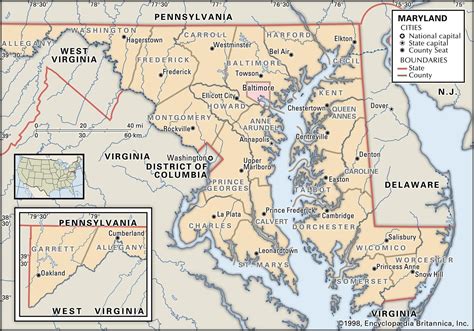 View free maps of Maryland including interactive county formations over ...