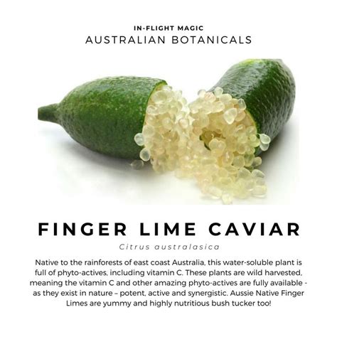 Finger Lime Caviar is one of our power-packed Aussie Botanical Ingredients! ☀️ This guy is super ...