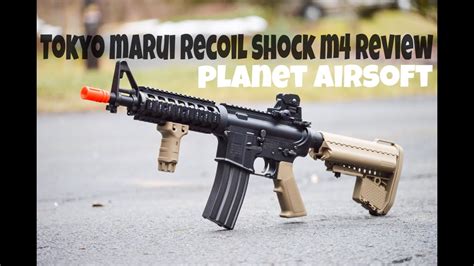 TOKYO MARUI RECOIL SHOCK M4 REVIEW -planet airsoft - YouTube