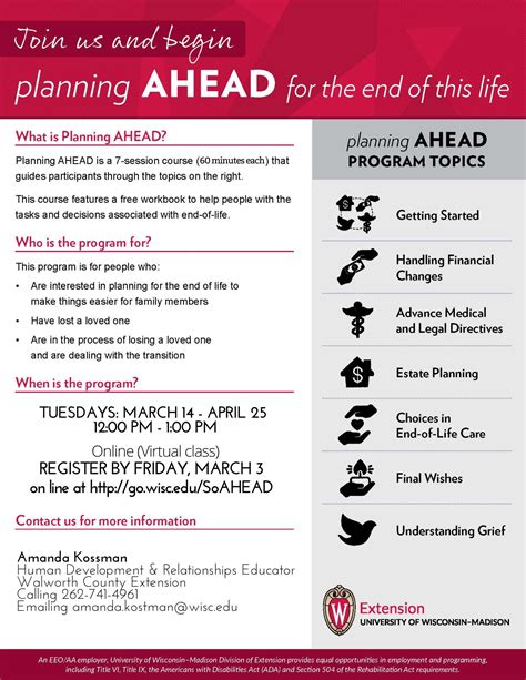 Planning AHEAD – Extension Walworth County