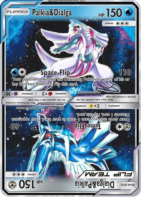 Dialga & Palkia FLIP TEAM Custom Pokemon Card | Pokemon, Pokemon cards ...