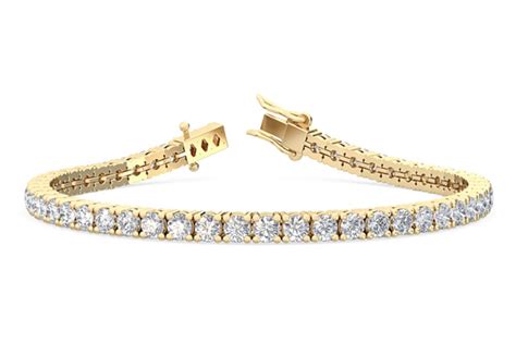 6ct Yellow Gold Tennis Bracelet