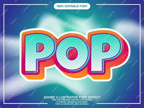 Premium Vector | Pop rounded bold editable text font effect