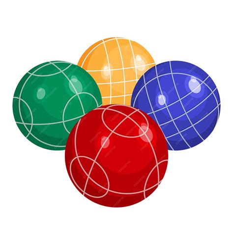 Premium Vector | Bocce balls made of metal or various kinds of plastic ...