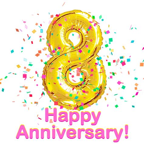 Happy 8th Anniversary GIFs | Funimada.com