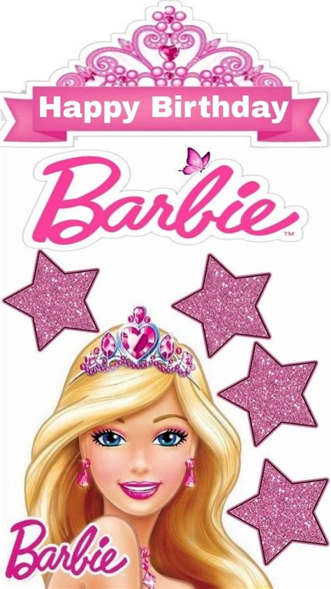 BARBIE CAKE TOPPER PRINTABLE | Barbie doll birthday cake, Barbie ...