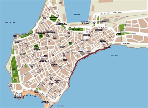 Kaarten van Cadiz | Gedetailleerde gedrukte plattegronden van Cadiz- OrangeSmile.com