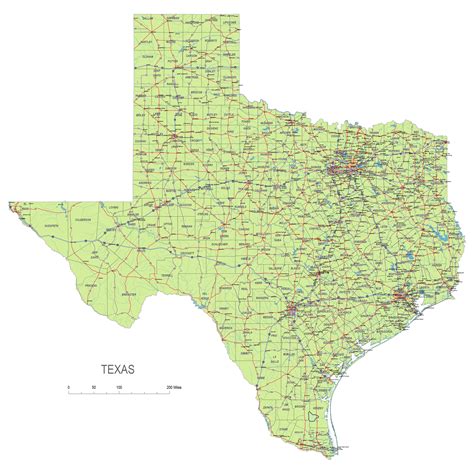 Printable Texas Map With Cities