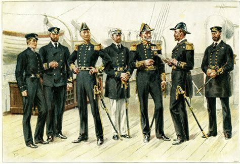 "The Officers of the Royal Navy" by Frank Dadd (1851-1929)