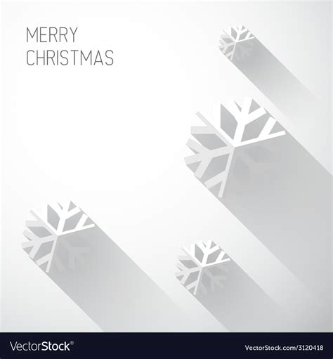 Modern white christmas card with flat design Vector Image