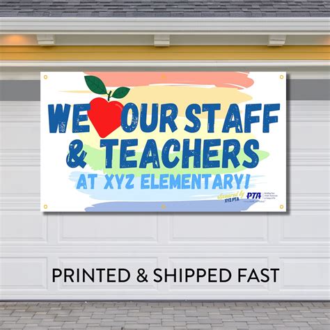 Teacher Appreciation Banner Customized for School and Sponsor PTA - Etsy