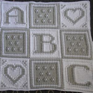 ABC Pattern for Crocheted Blanket - Etsy