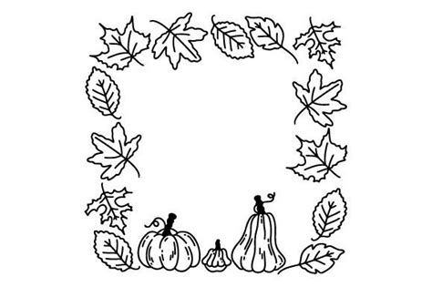 Black And White Fall Leaves Clipart