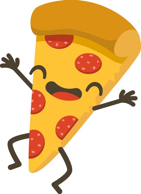 Smiling Pizza Cartoon Character. 19818408 PNG