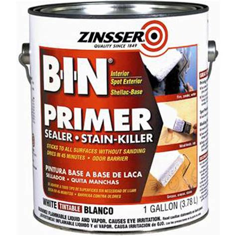 Zinsser B-I-N 1 gal. White Shellac-Based Interior/Spot Exterior Primer ...