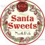 Vintage Christmas Candy Label Digital Download Printable Image Santa Collage Scrapbook Sheet on ...
