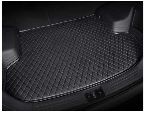 Diamond Car Mats Black and Black Stitching Luxury Car Mats Set - Premium Car Floor Mats