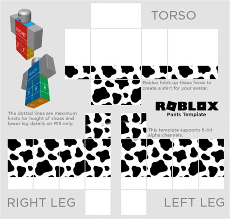 roblox pants cow print | Шаблоны, Футболки для девочек, Новые принты