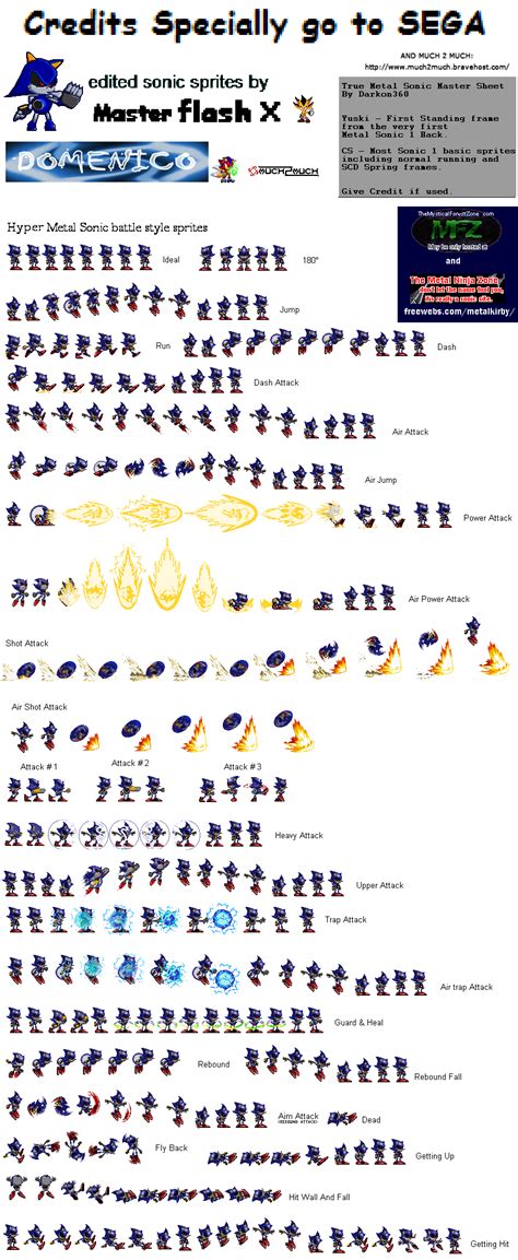 Hyper Metal Sonic Sprites by masterflashx on DeviantArt