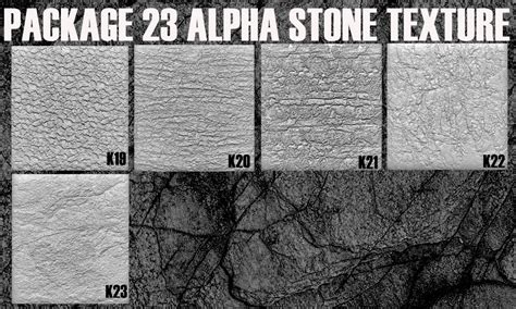 ArtStation - Package 23 ALPHA with stone texture. | Brushes