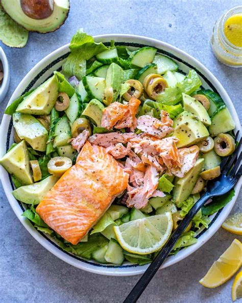 Easy Salmon Avocado Salad | Healthy Fitness Meals