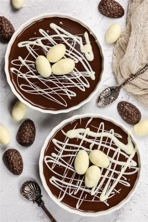 Vegan Easter Chocolate Pudding - Nadia's Healthy Kitchen