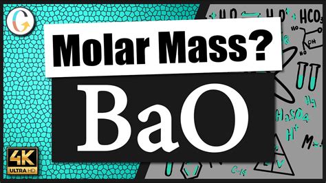 How to find the molar mass of BaO (Barium Oxide) - YouTube